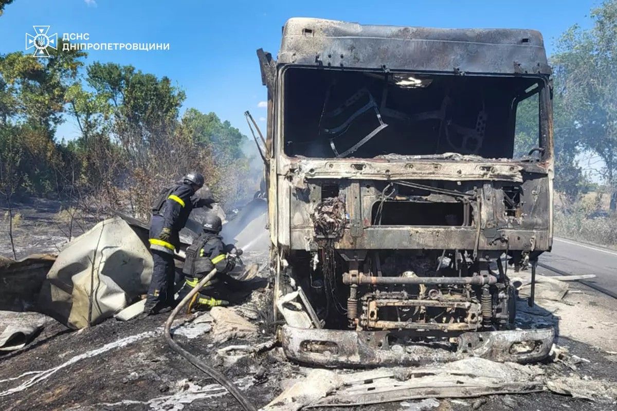 14 июля недалеко от села Привольное Красногригорьевской поселковой территориальной громады Никопольского района произошел пожар