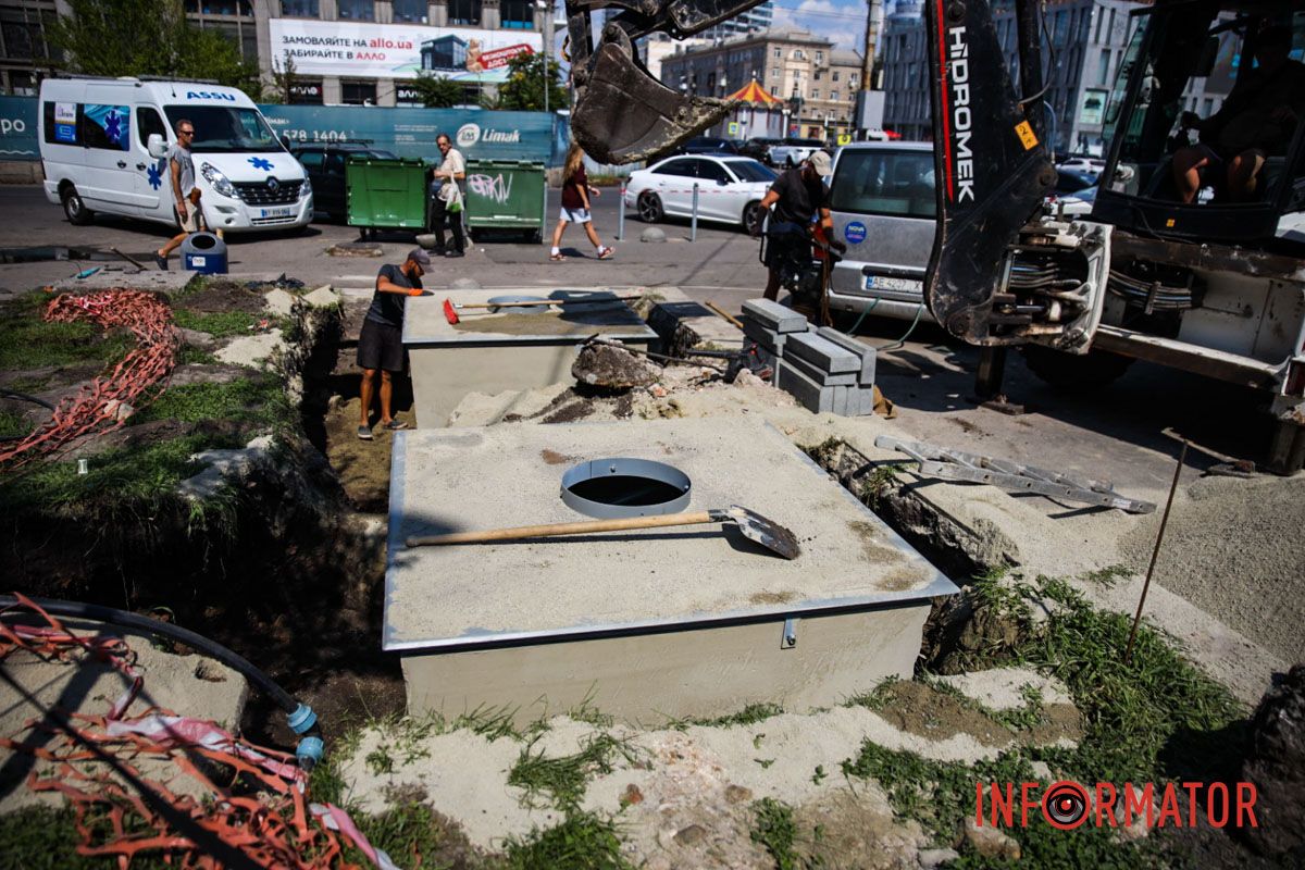 Будівельні роботи на площі Героїв Майдану