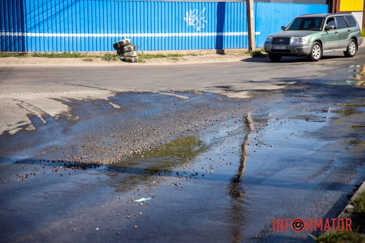 Вкрита водою дорога на Грінченка Вкрита водою дорога на Грінченка
