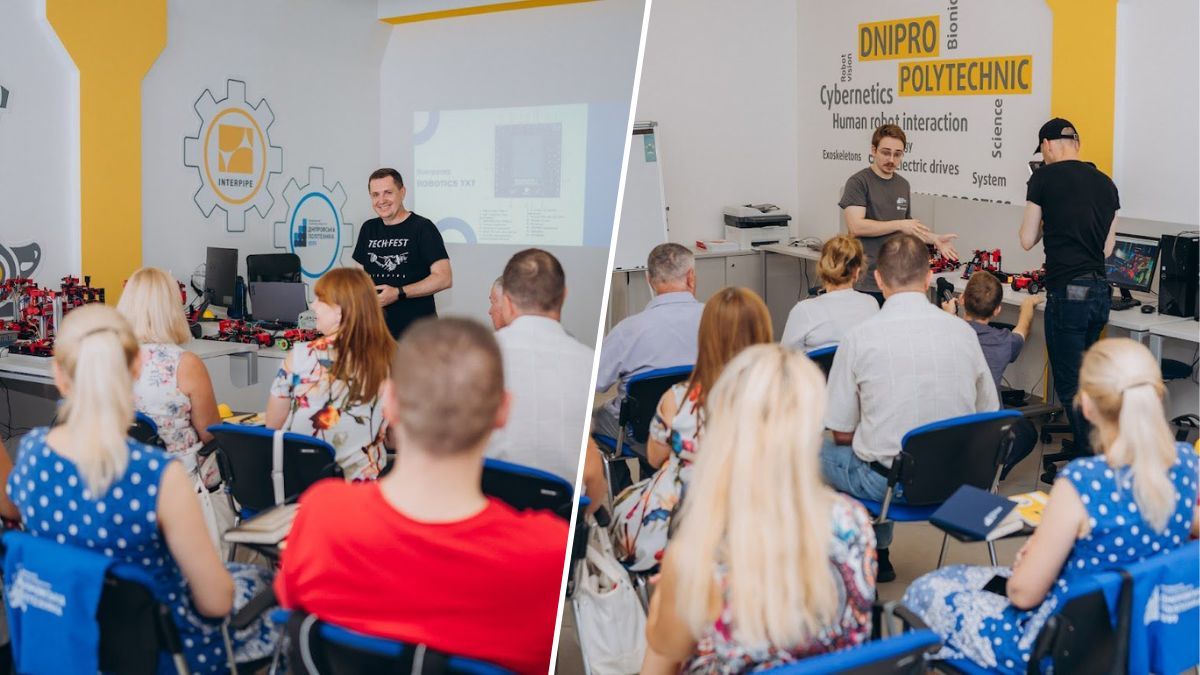 У Дніпрі для вчителів шкіл, у яких будуються лабораторії мехатроніки, провели навчання з користування новим обладнанням