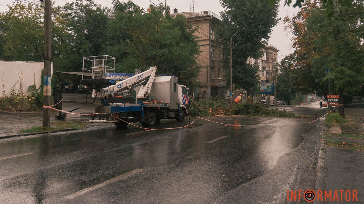 У Дніпрі через обрізку дерев перекрили вулицю Січових Стрільців