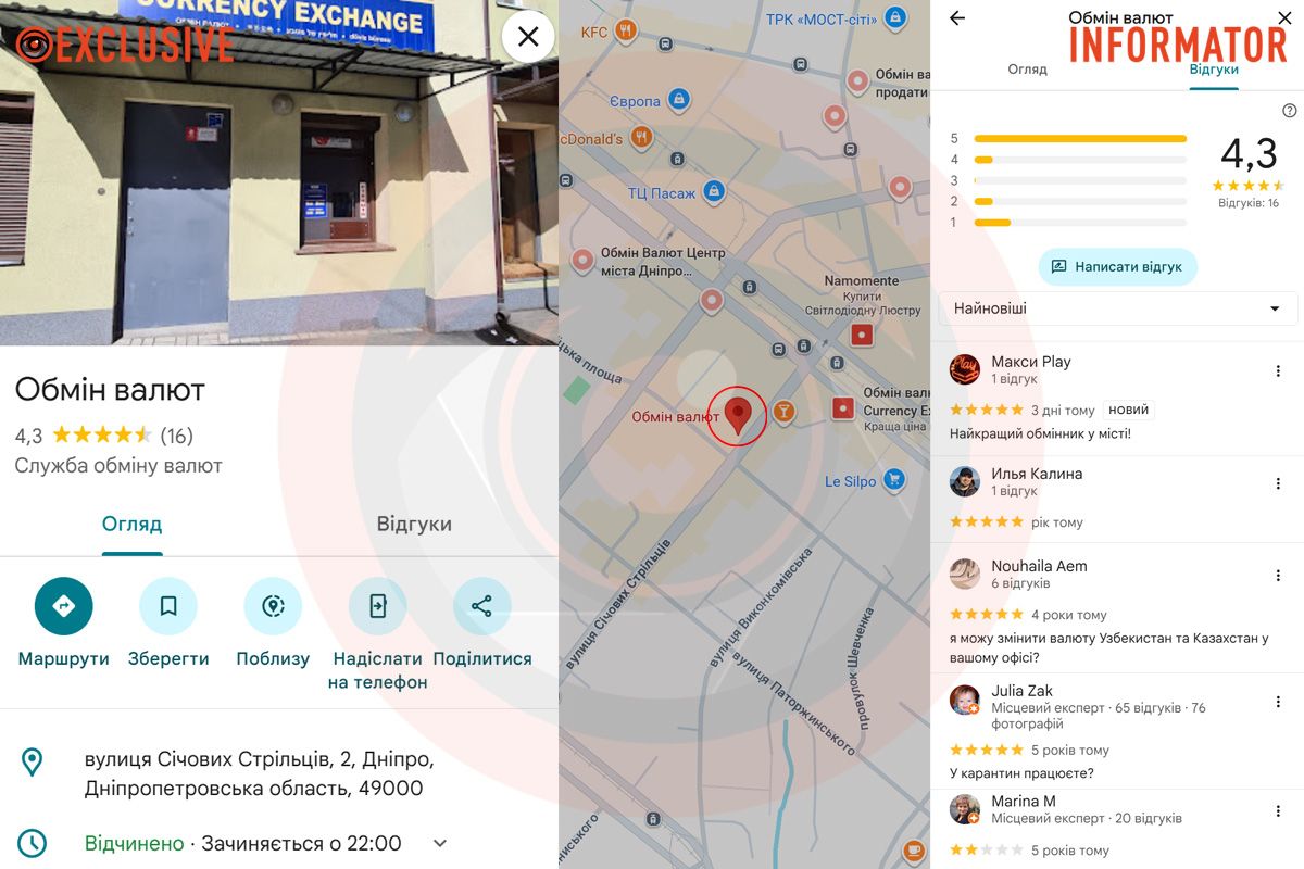 Currency Exchange, вулиця Січових Стрільців, 2