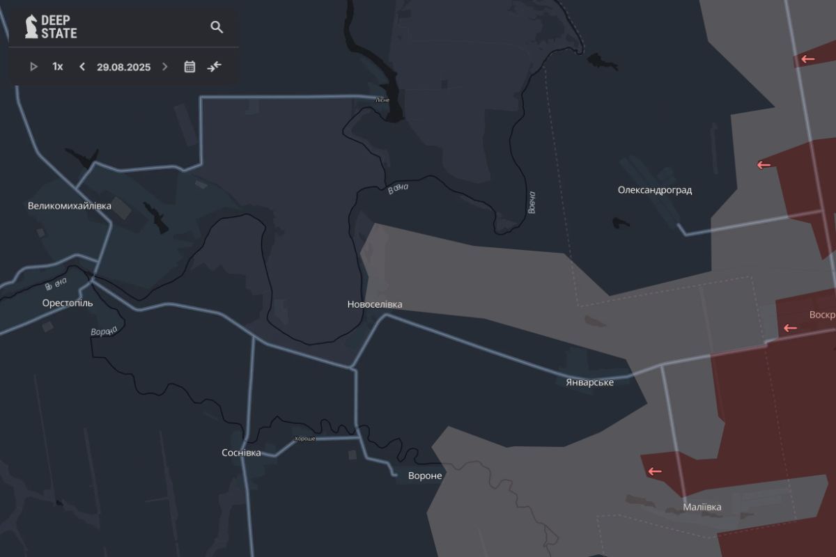 Карта за 29 августа Карта за 29 августа