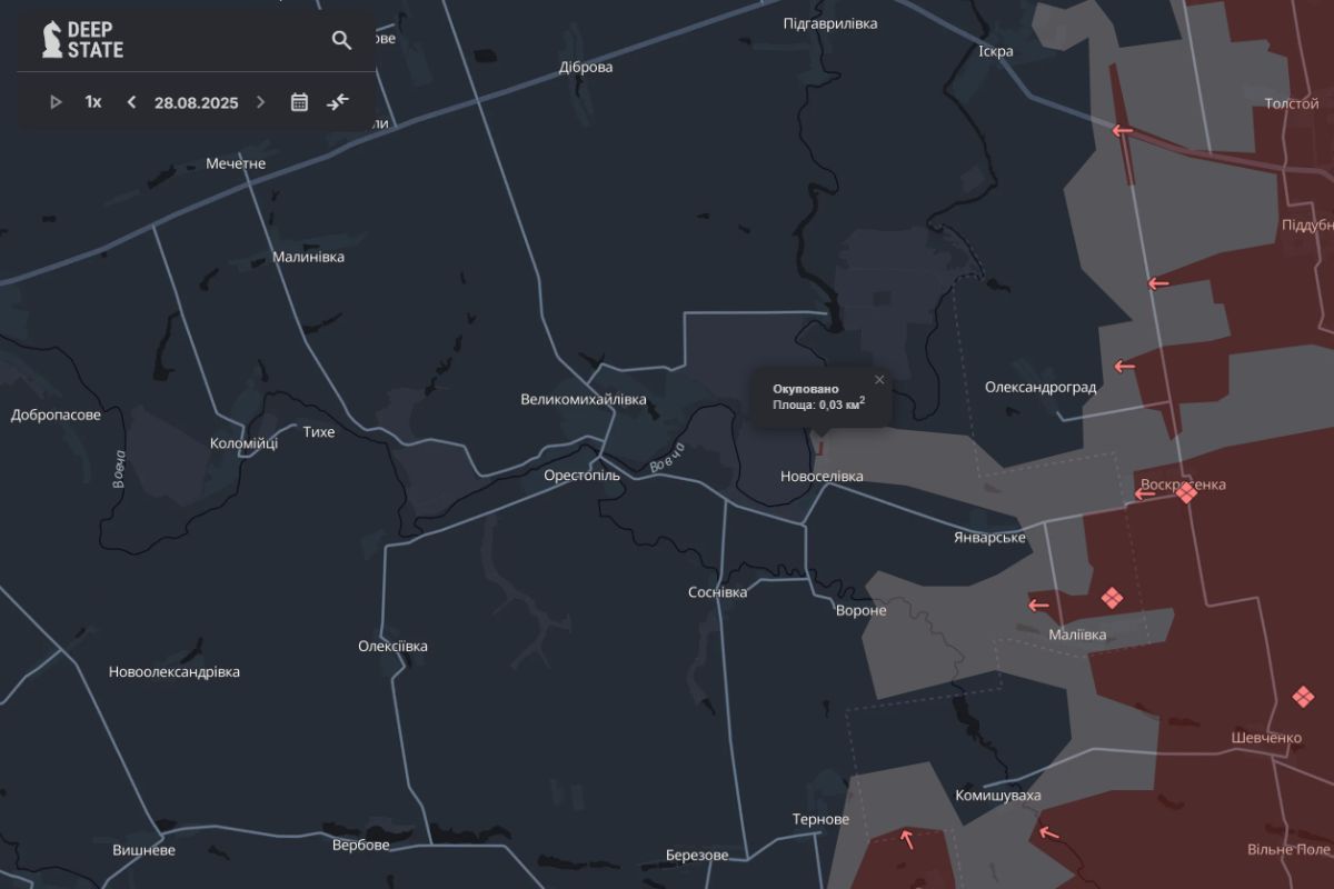 Карта за 28 августа Карта за 28 августа