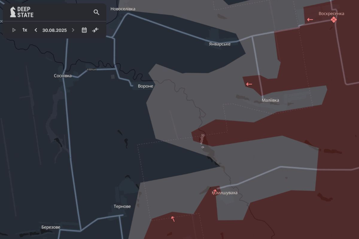 Карта за 30 августа