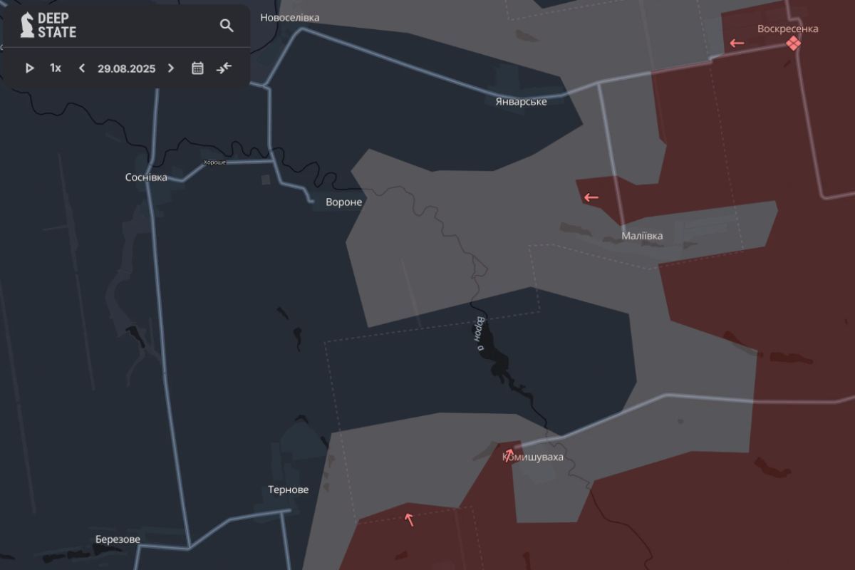 Карта за 29 августа