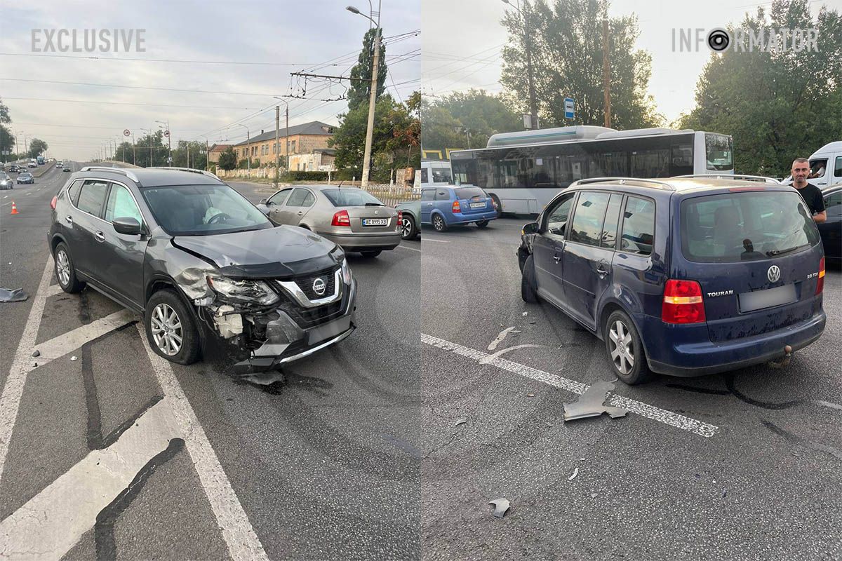 В понедельник, 1 сентября, на Слобожанском проспекте произошла авария В понедельник, 1 сентября, на Слобожанском проспекте произошла авария