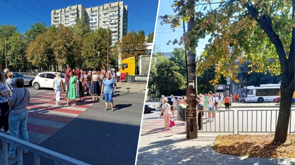 У Дніпрі містяни перекрили вулицю Робочу через тривалу відсутність світла: фіксують конфлікти з водіями