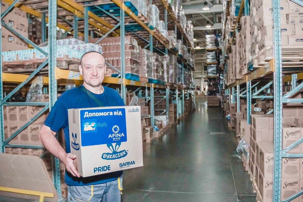 20 тонн благотворительной помощи для ОО "Набат Кривой Рог" от AFINA Group 2