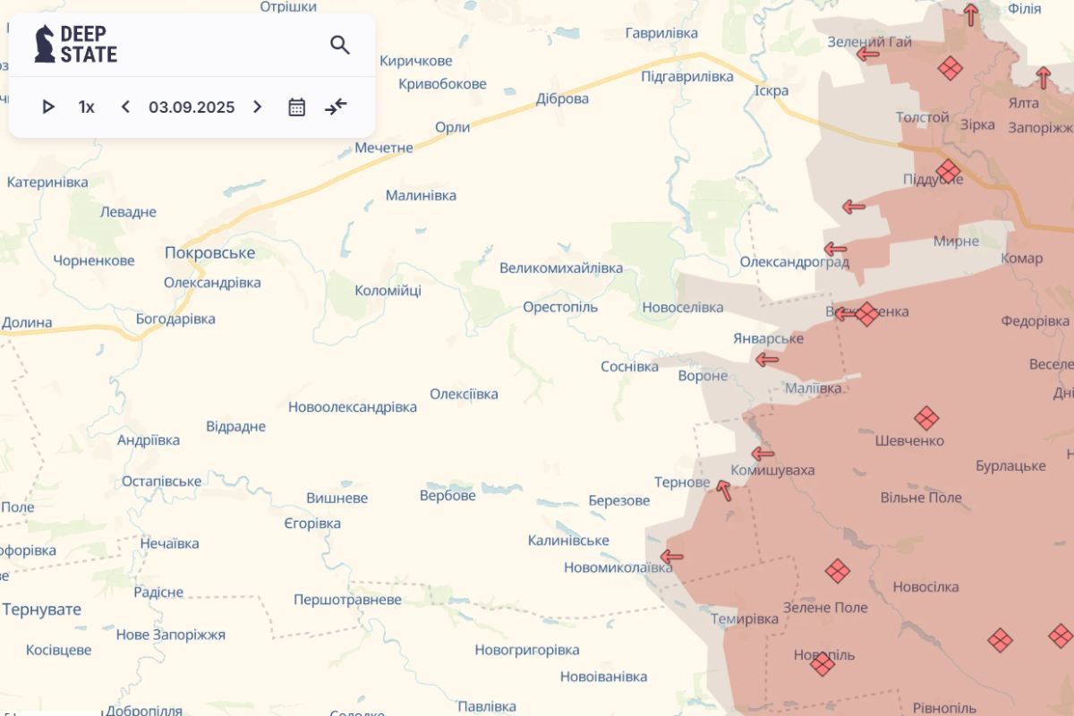 Ворог просунувся у Дніпропетровській області Ворог просунувся у Дніпропетровській області