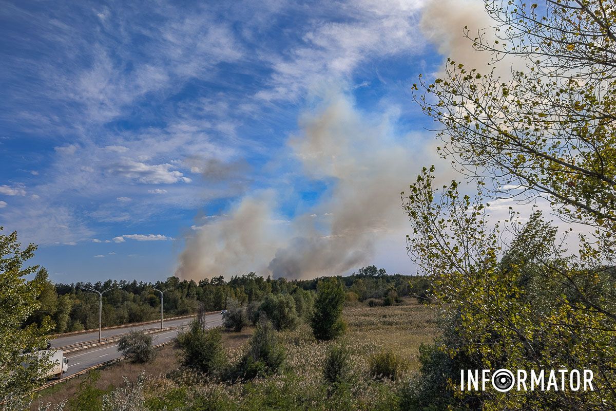 Стовп диму видно з міста: на виїзді з Дніпра виникла масштабна пожежа 7