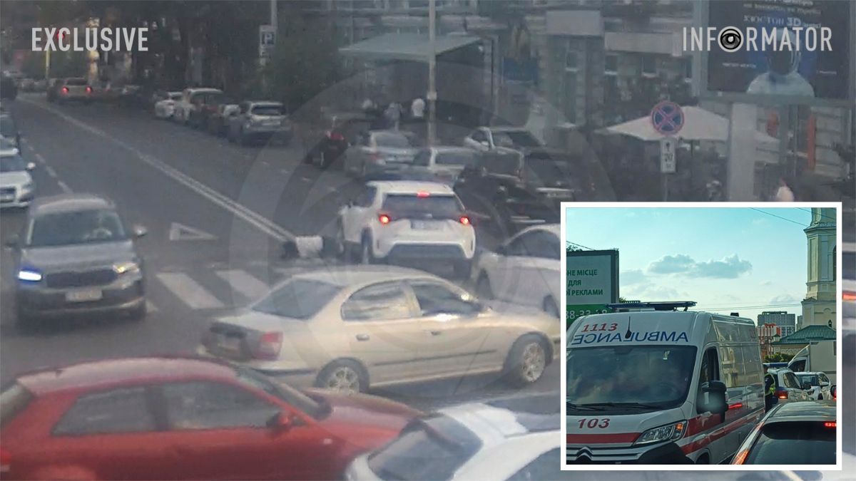 В Днепре на переходе на Шевченко женщина попала под колеса Toyota: видео момента ДТП