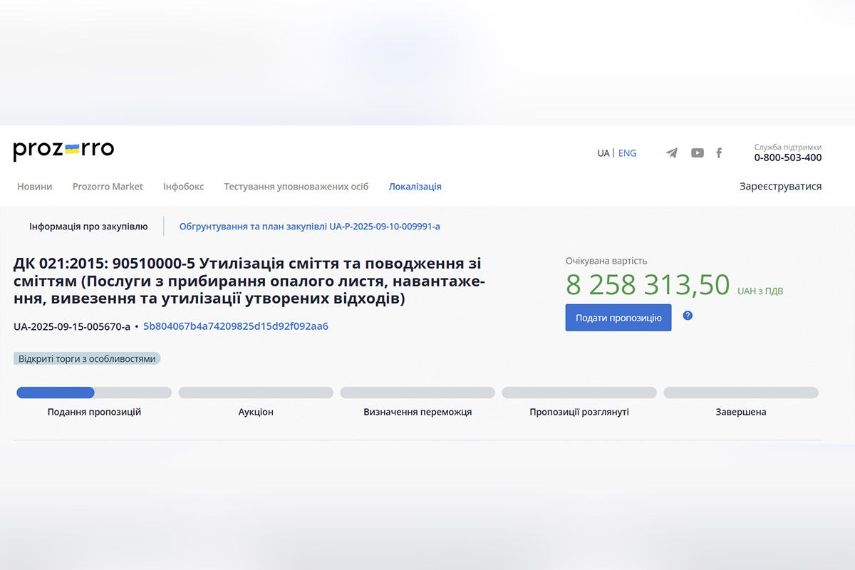 На четвертий рік війни мерія Дніпра збирається витратити понад 8 мільйонів гривень на прибирання опалого листя На четвертий рік війни мерія Дніпра збирається витратити понад 8 мільйонів гривень на прибирання опалого листя
