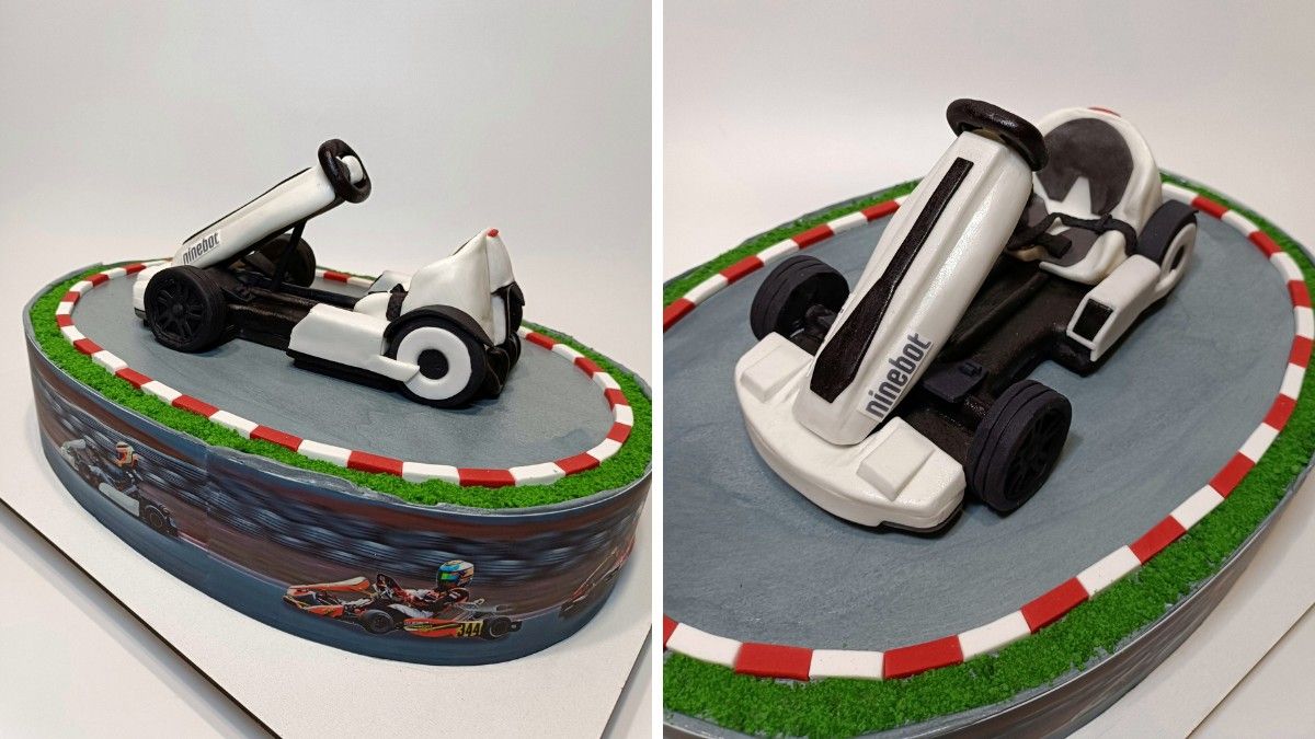 Днепровский кондитер Дмитрий Никифоренко сделал торт, выглядящий как картинговой трек и карт
