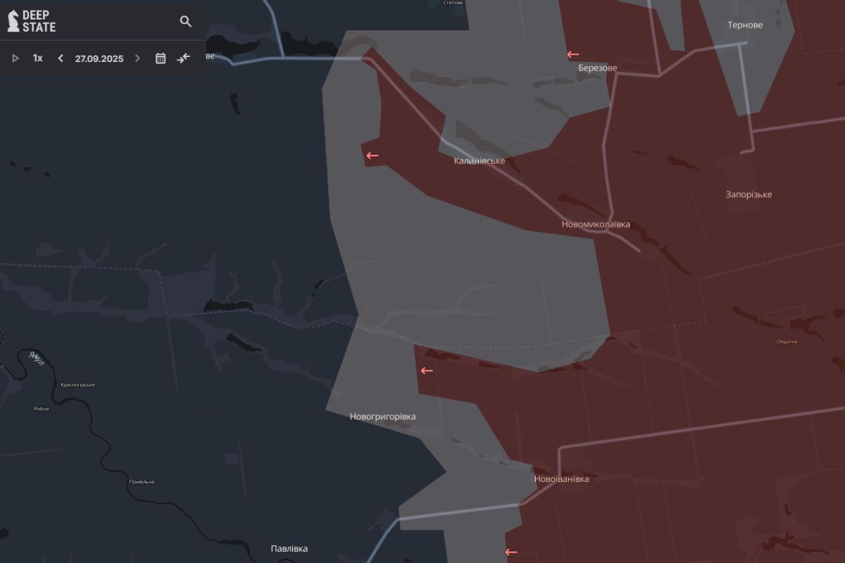 Мапа станом на 27 вересня Мапа станом на 27 вересня