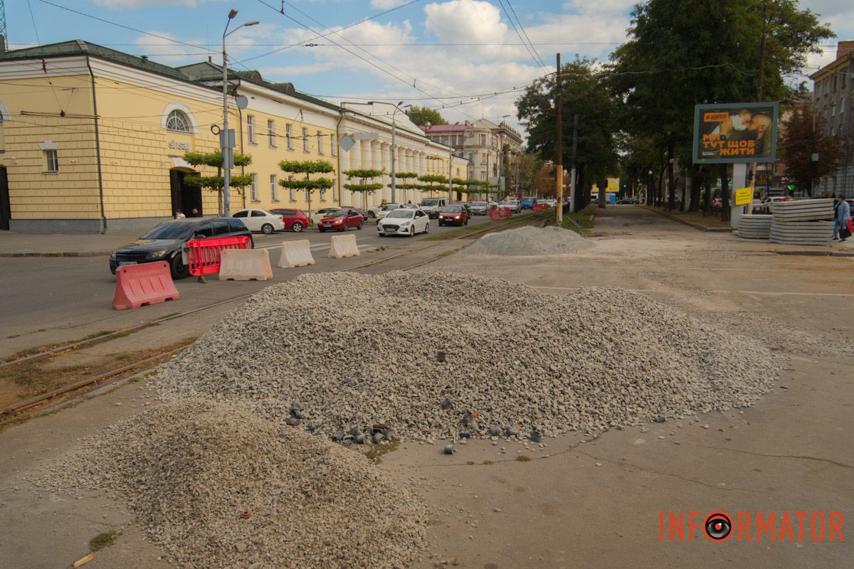 В Днепре обновляют трамвайный путь на маршруте №1 для запуска низкопольных трамваев