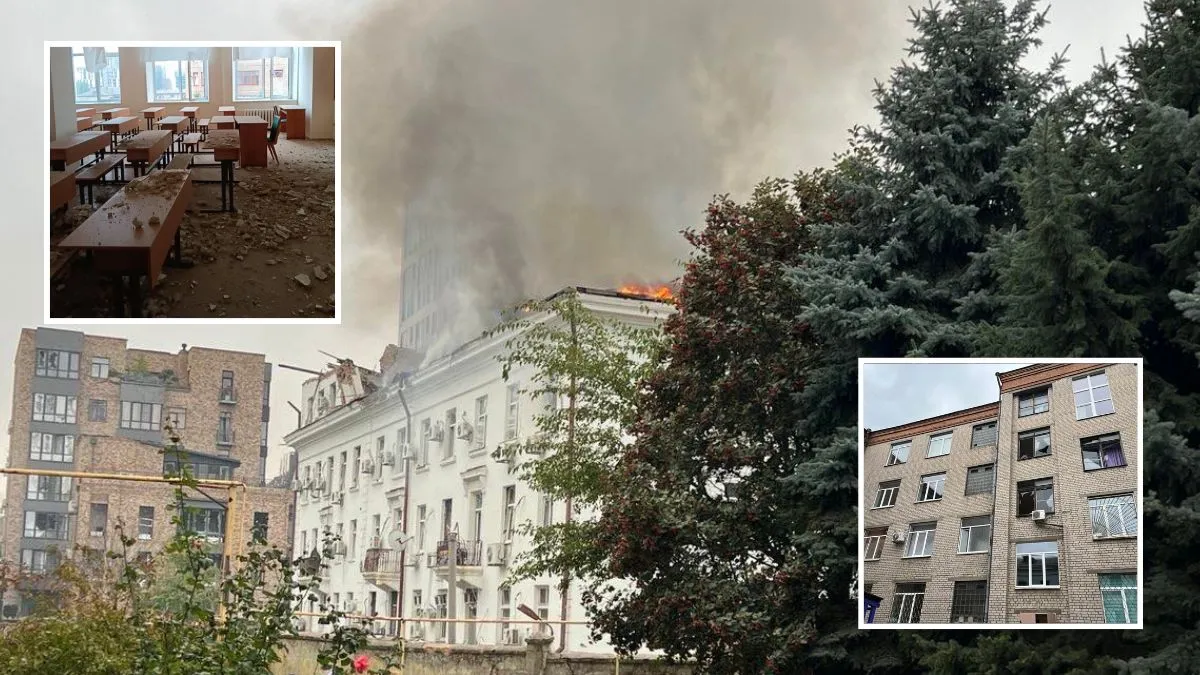 Из-за дроновой атаки на Днепр 30 сентября пострадали корпуса ДНУ: есть раненая, повреждены десятки аудиторий