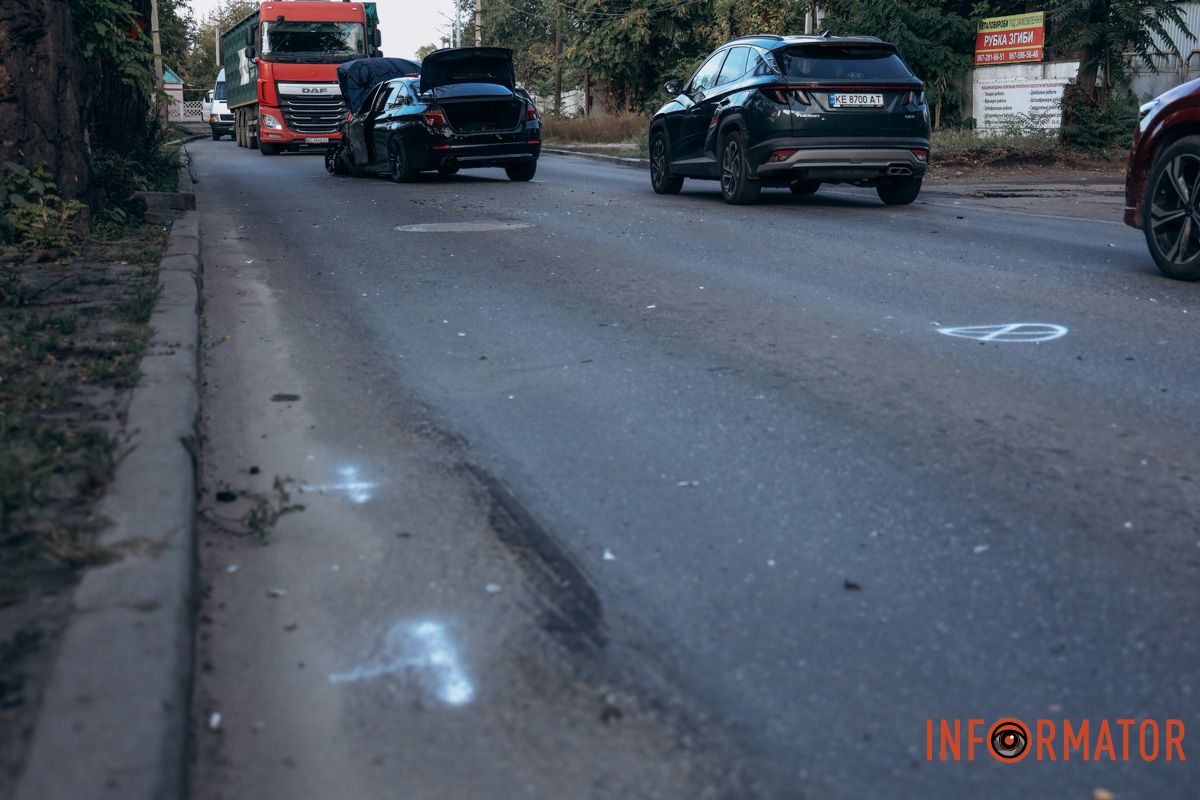 Следы после аварии