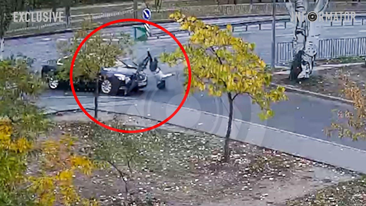 У Дніпрі на Набережній Заводській водій Buick збив велосипедистку: відео моменту ДТП