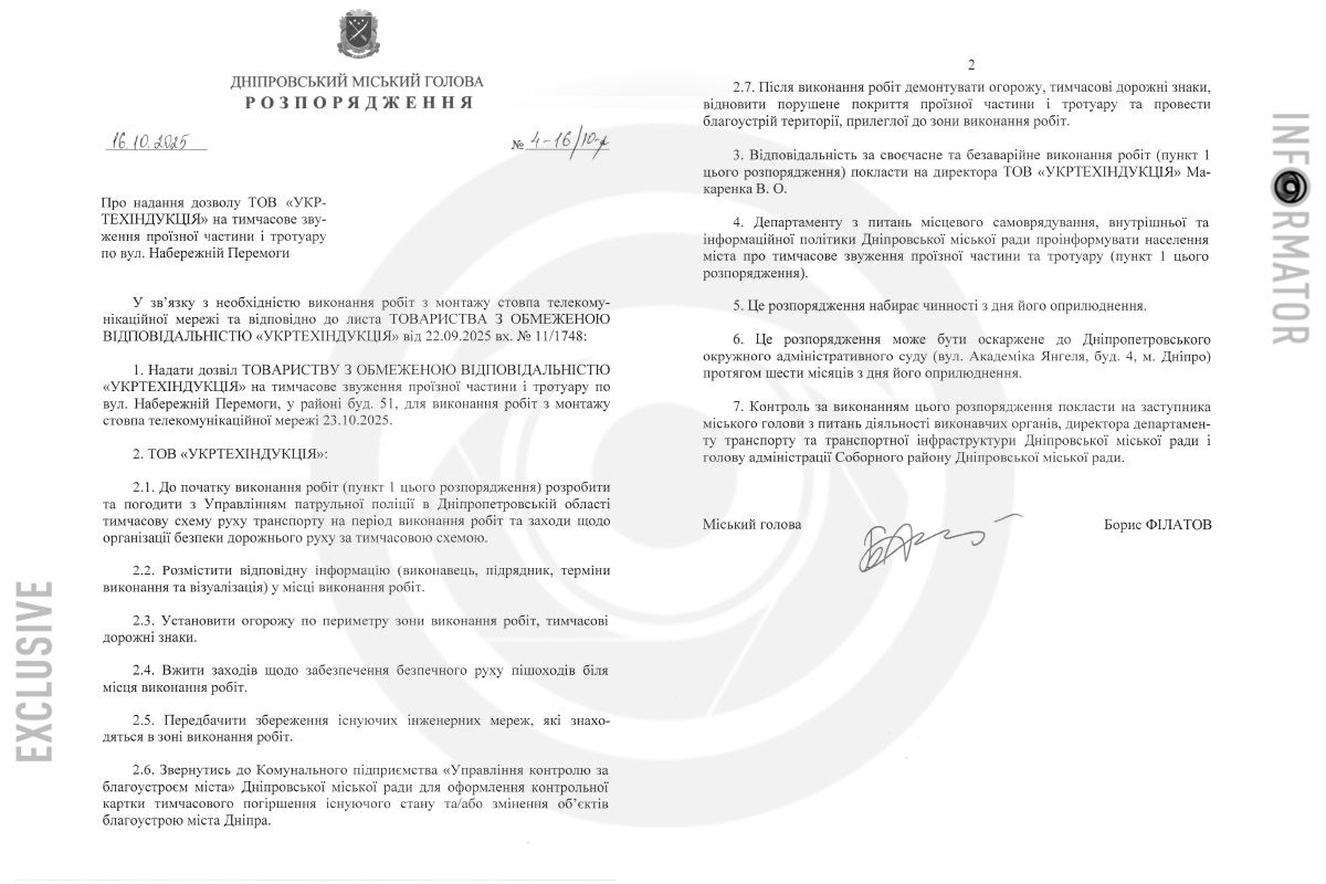 Розпорядження міського голови Розпорядження міського голови