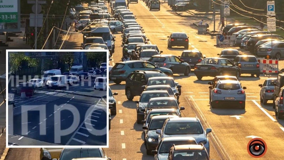У Дніпрі на з’їзді з Амурського мосту утворився затор: причина