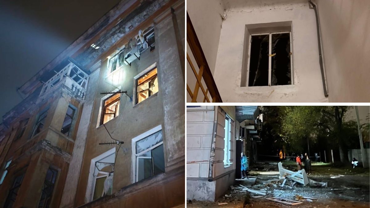 Дронова атака на Дніпро: серед постраждалих – поліцейські, Філатов повідомив, що пошкоджена чотириповерхівка опинилася без вікон та газу