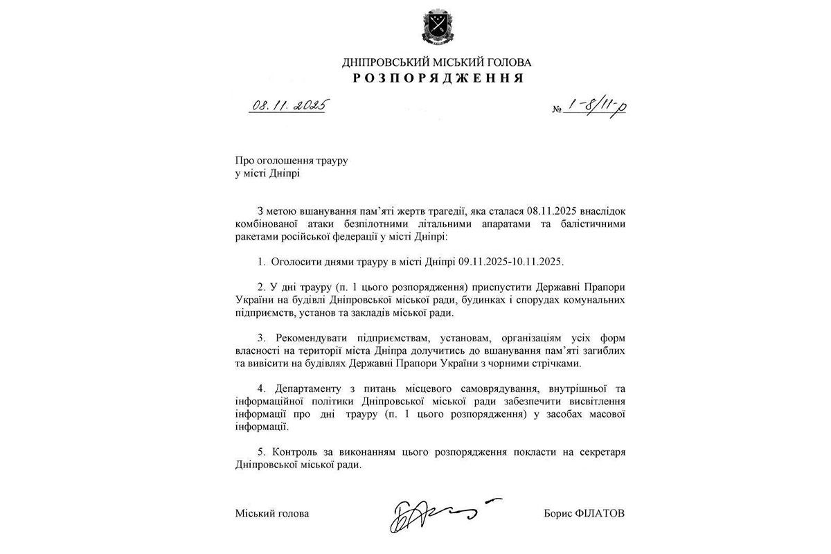 Розпорядження мера міста Розпорядження мера міста