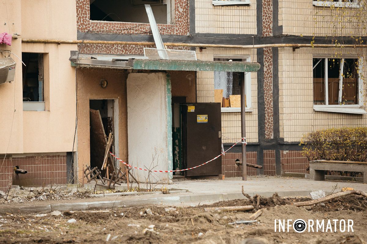 Відкрита рана на тілі Дніпра: як виглядає місце російської атаки після удару 8 листопада 22