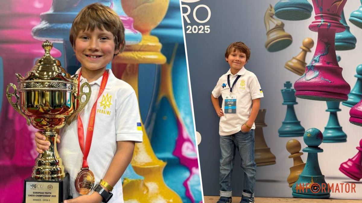 8-річний дніпрянин Мирон Нетребка став чемпіоном Європи з шахів