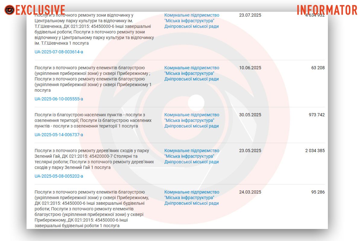 Розмір статутного капіталу - 50 тисяч гривень У парку Зелений Гай у Дніпрі за 2 мільйони гривень встановили сходи з лавками: як вони виглядають 3
