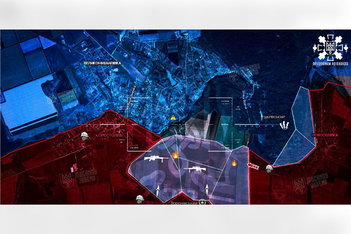 Противник пытается продвинуться в сторону Великомихайловки