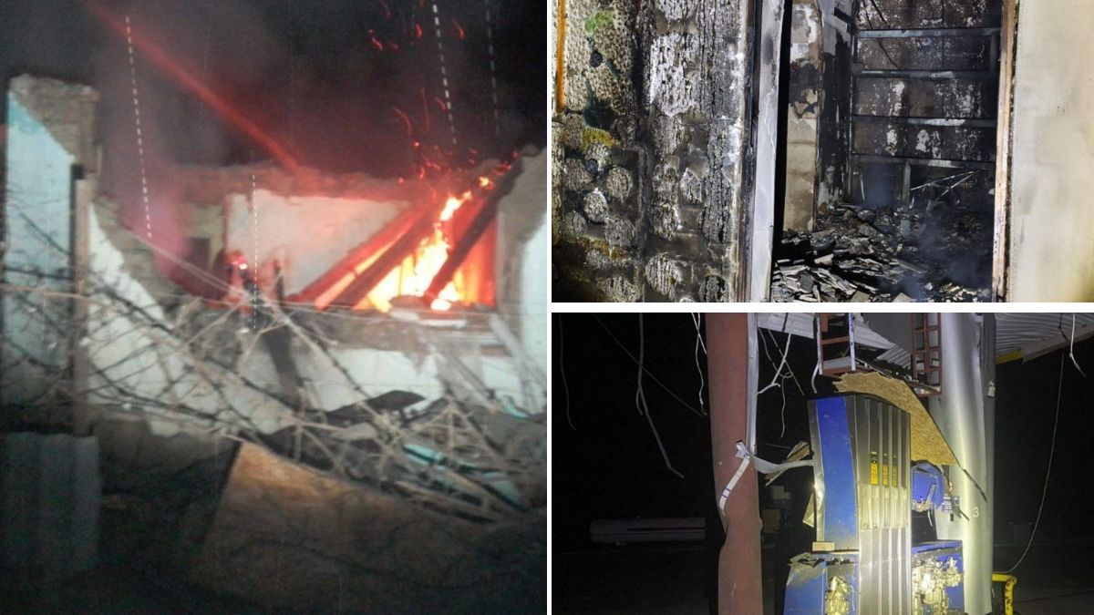 Нічна атака на Дніпропетровську область: є поранені, горіли будинки, пошкоджені інфраструктура та АЗС