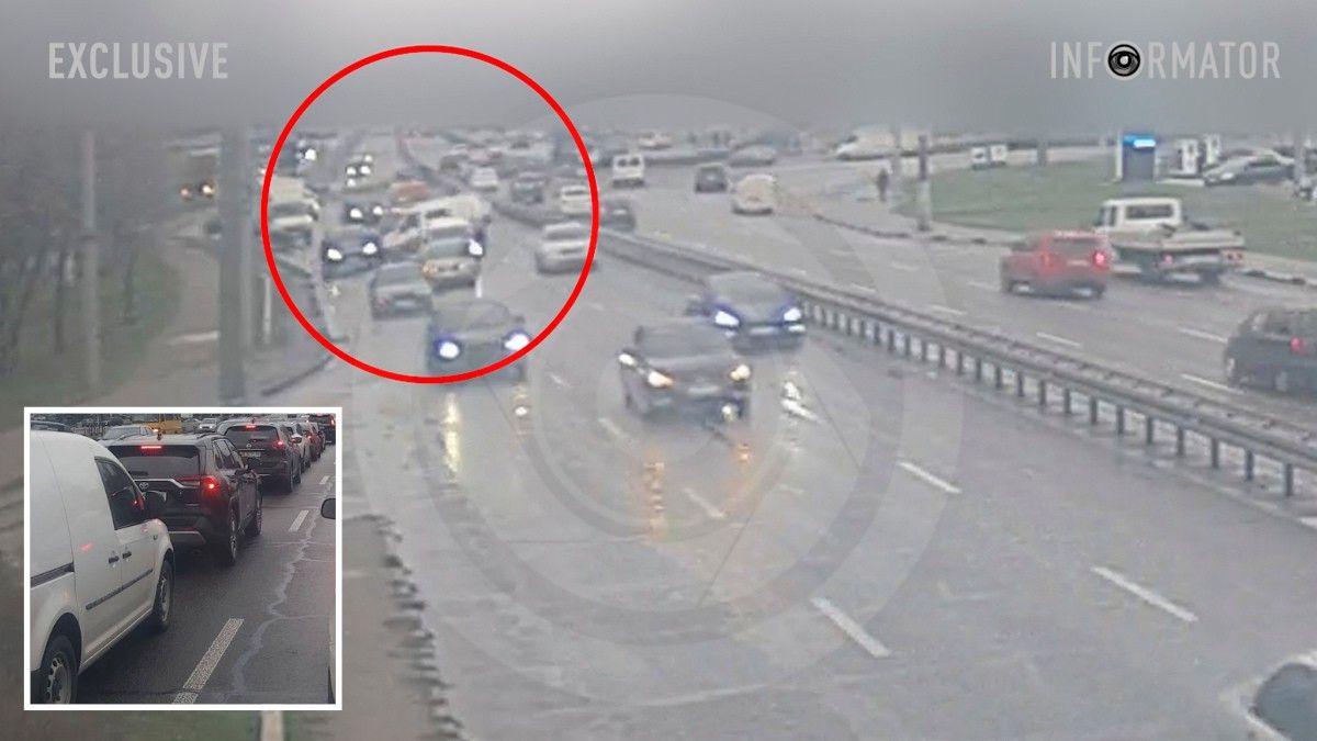 Відео моменту: у Дніпрі на заїзді на Новий міст сталась аварія, утворився затор в бік центру