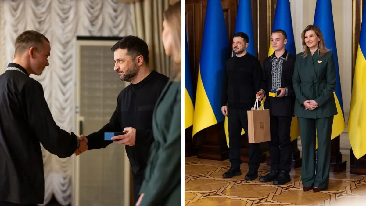 Зеленський нагородив 16-річного хлопця з Нікопольського району, що витяг чоловіка з автівки, в яку влучив дрон