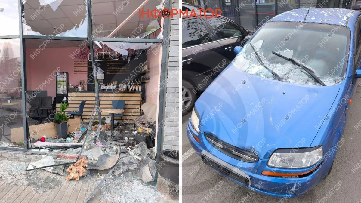 У Вільному провулку в Дніпрі водій Chevrolet влетів у кав'ярню