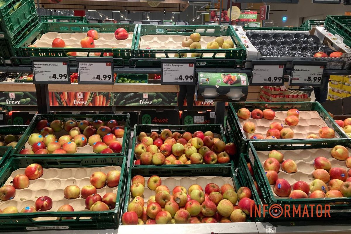 Сколько стоят яблоки Украинцы вынуждены экономить на еде: насколько отличается стоимость продуктов в Днепре и Польше, 25