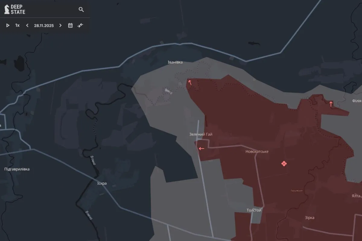 Мапа за 28 листопада