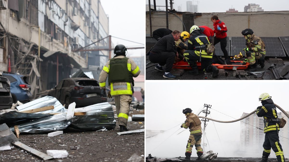 Внаслідок удару балістики по Дніпру загорілися дах 5-поверхівки та гараж: у ДСНС показали кадри з порятунком людей
