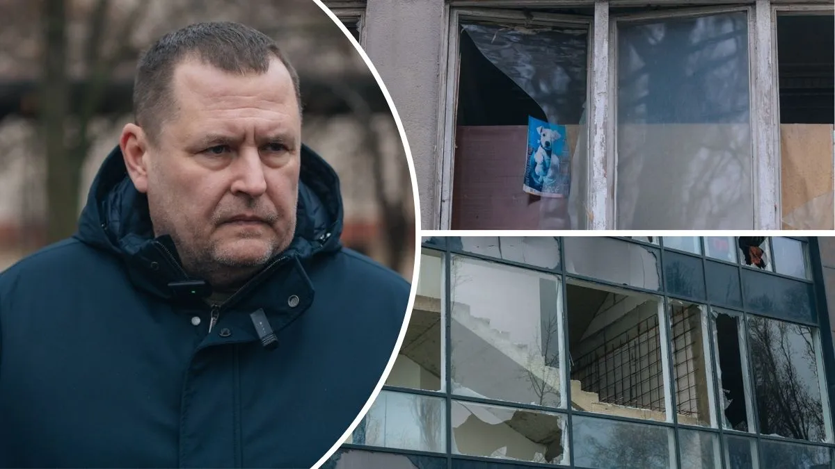 Пошкоджені 4 багатоповерхівки, є руйнування в навчальному закладі та на складі благодійників: Філатов розповів про наслідки удару по Дніпру