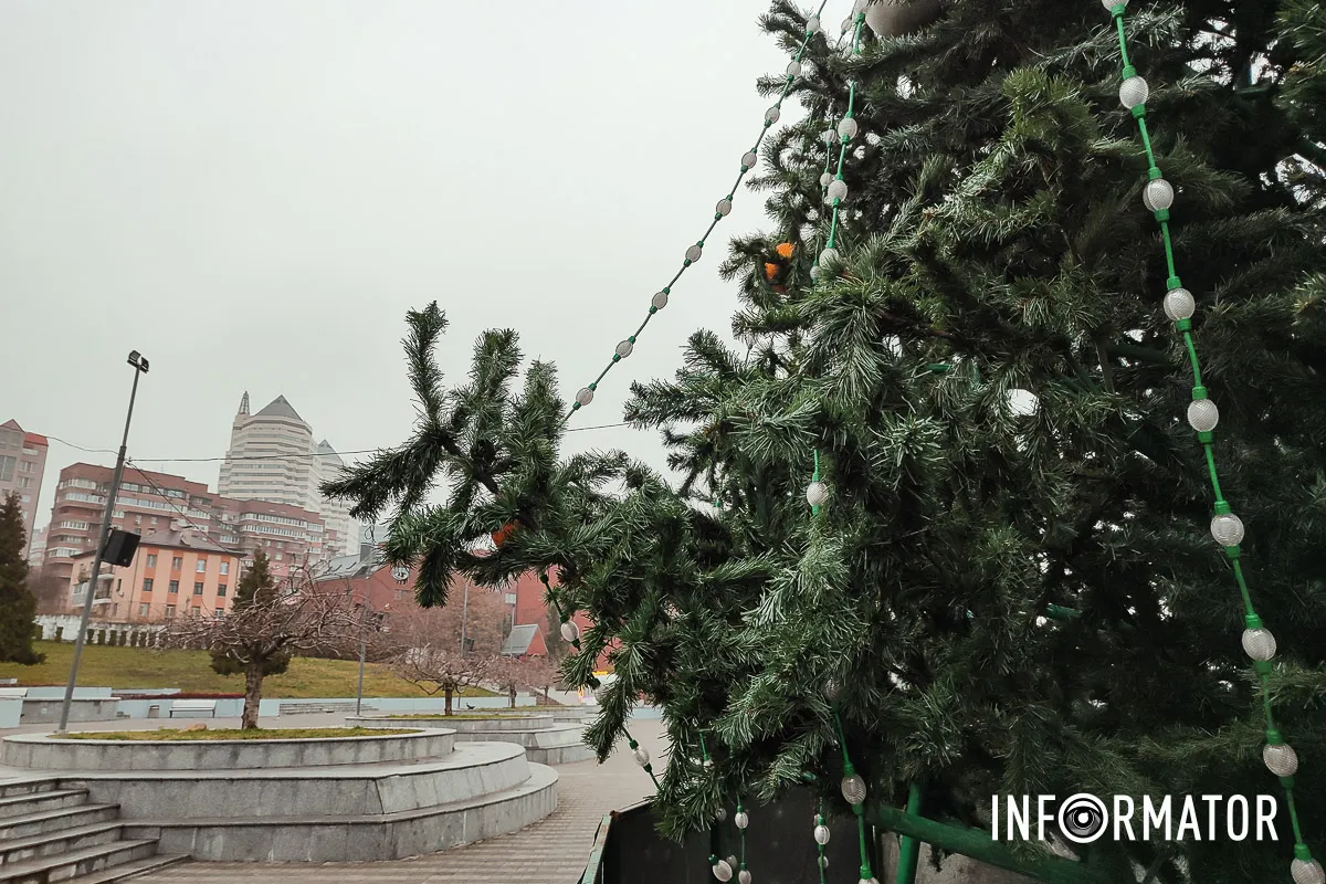 У Дніпрі в парку Шевченка встановили та прикрасили новорічну ялинку 8
