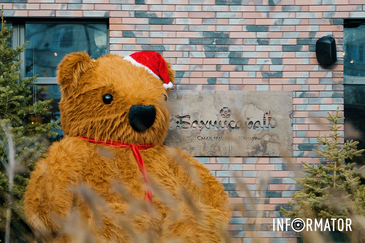 Новий рік уже зовсім поруч Різдвяна фотозона з величезним ведведем: де на Набережній Перемоги її знайти 3