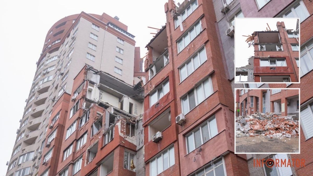Ручной демонтаж и риск обвала: как в Днепре восстанавливают дом на Исполкомовской после атаки рф