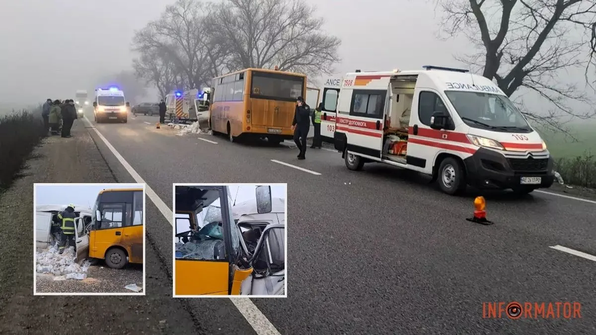 Два человека погибли, семеро пострадали: школьный автобус столкнулся с Volkswagen Transporter в Днепропетровской области