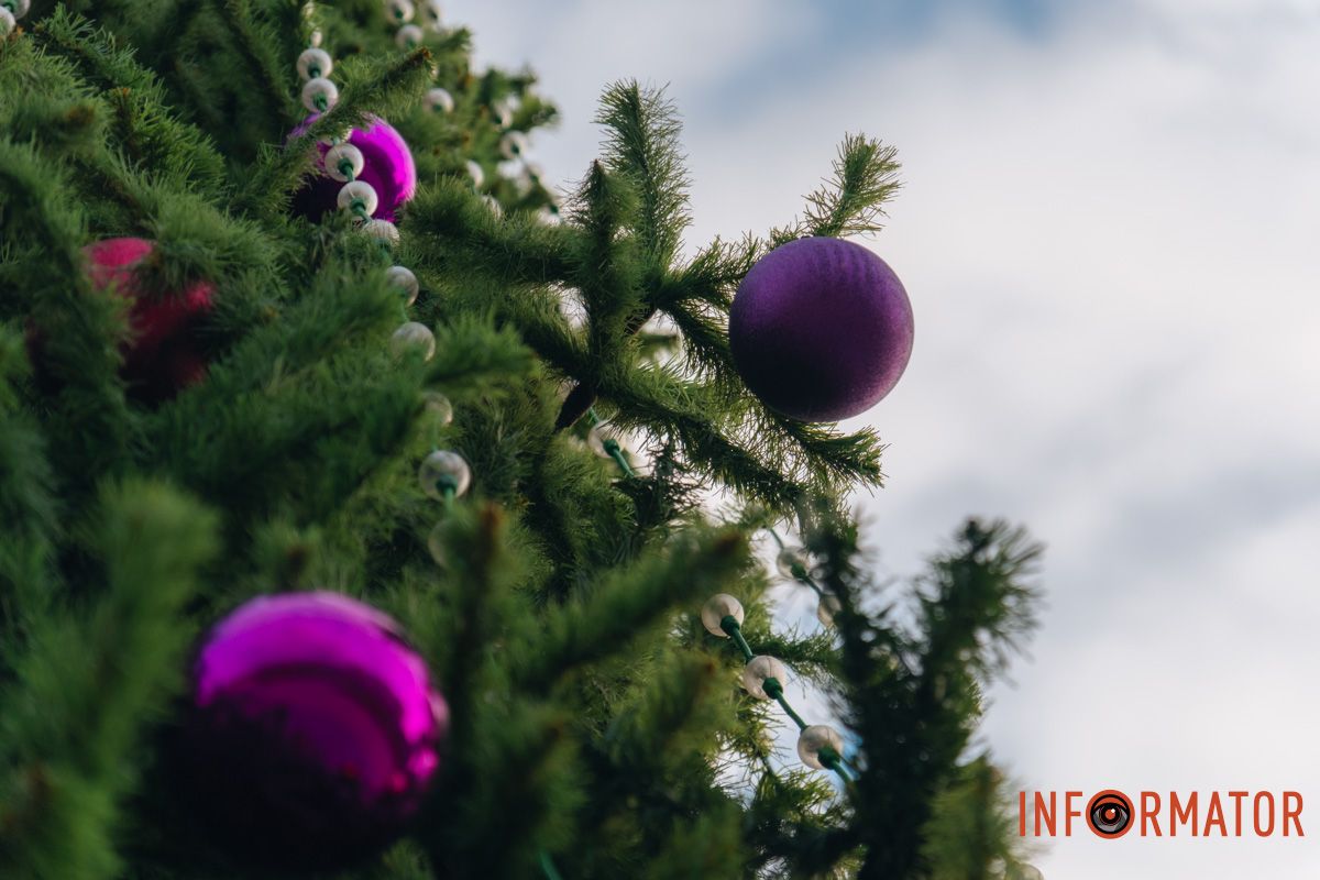 Як же без новорічних прикрас? У Дніпрі у сквері Прибережному встановили новорічну ялинку 8