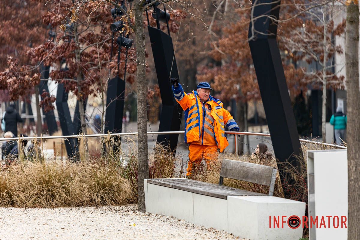 У центрі Дніпра дерева прикрашають гірляндами 16