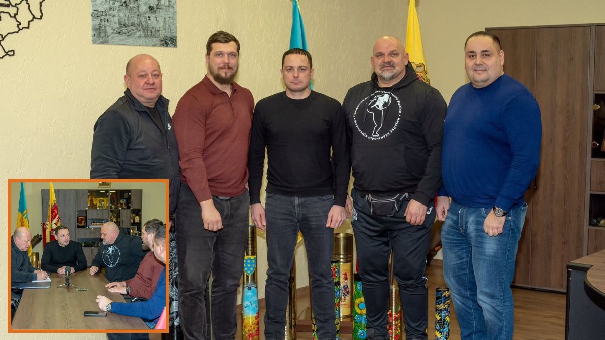Мер Кам’янського зустрівся з Василем Вірастюком та представниками Федерації стронгмену України