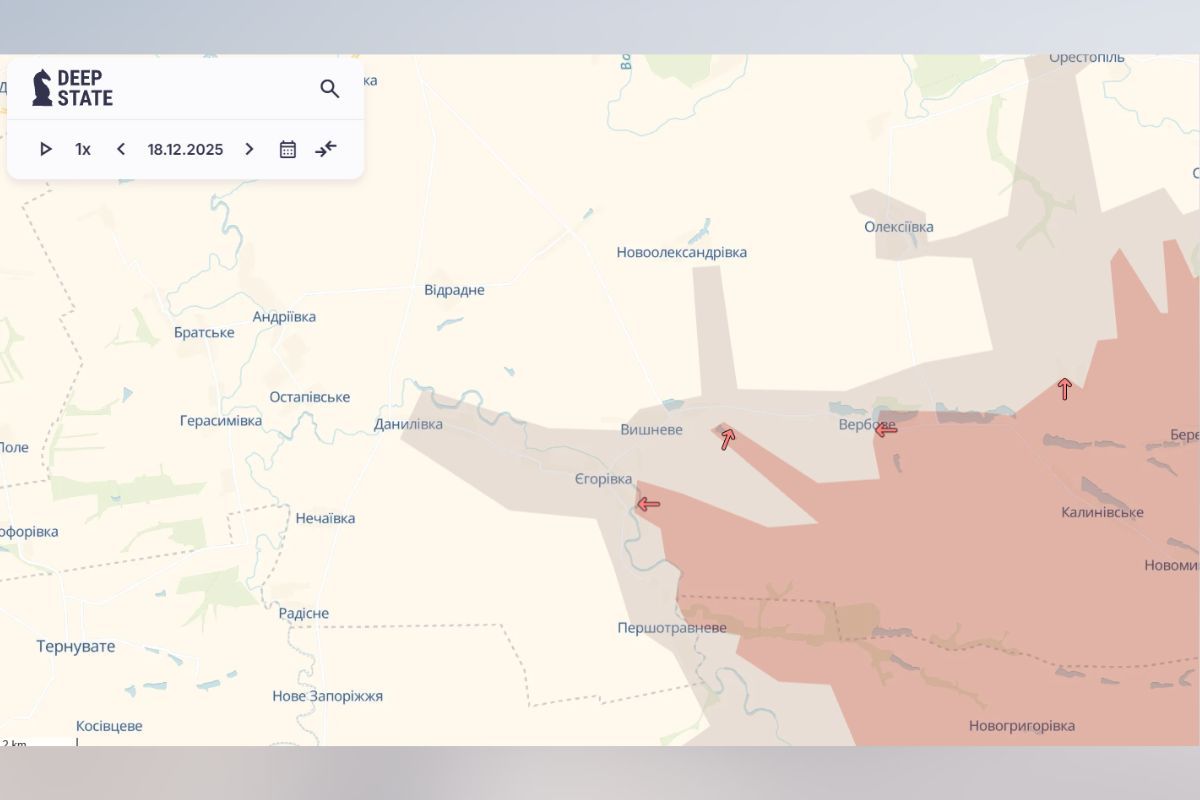Карта на 18 декабря