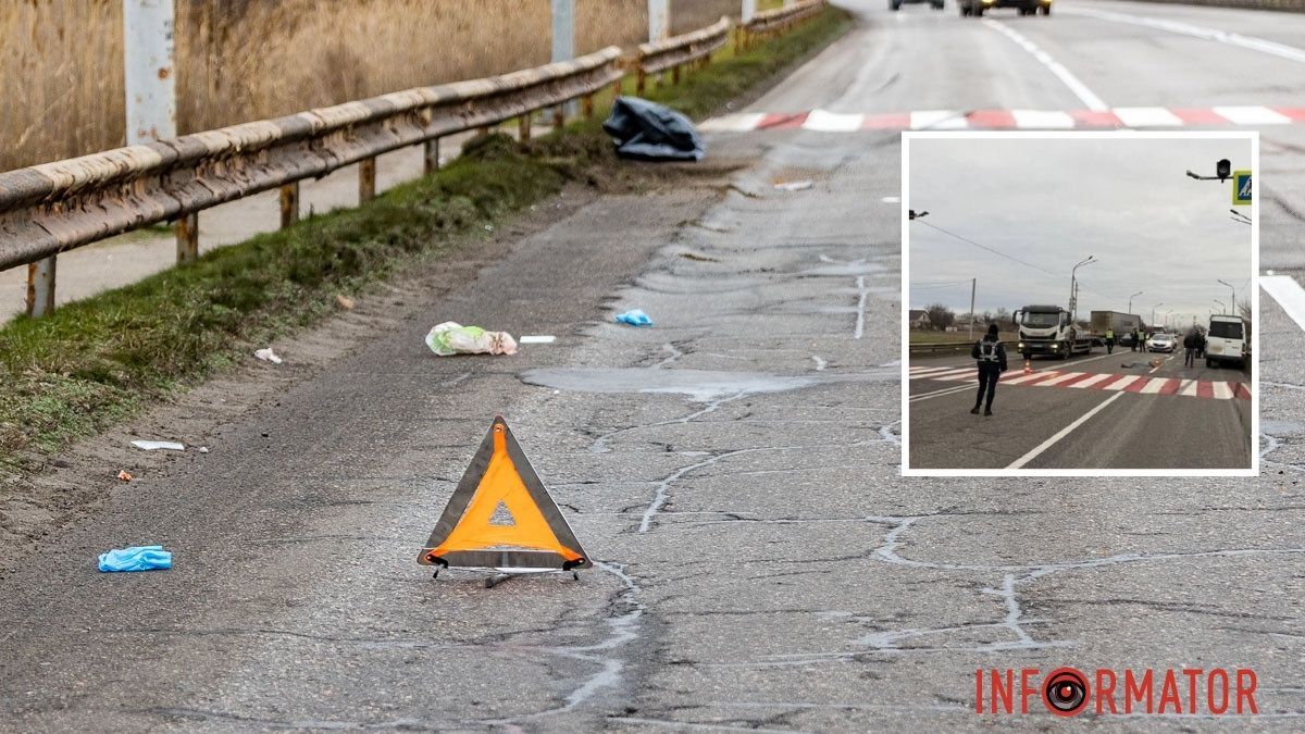 На в'їзді в Дніпро на пішохідному переході Mercedes збив жінку: на постраждалу ще наїхали Nissan та Dacia