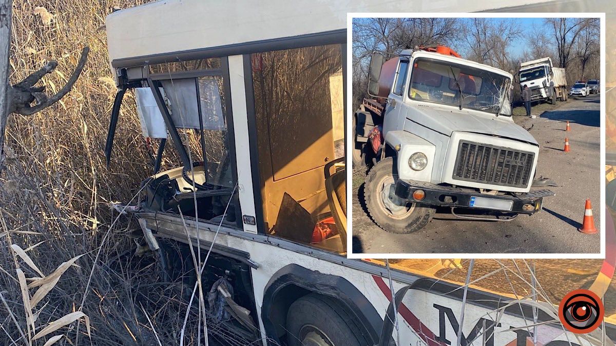 У Кривому Розі зіткнулися вантажівка та автобус з пасажирами: постраждали четверо людей