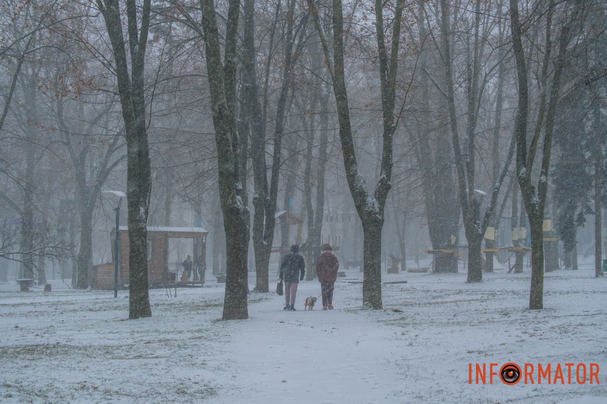 Хуртовина додала місту зимового настрою